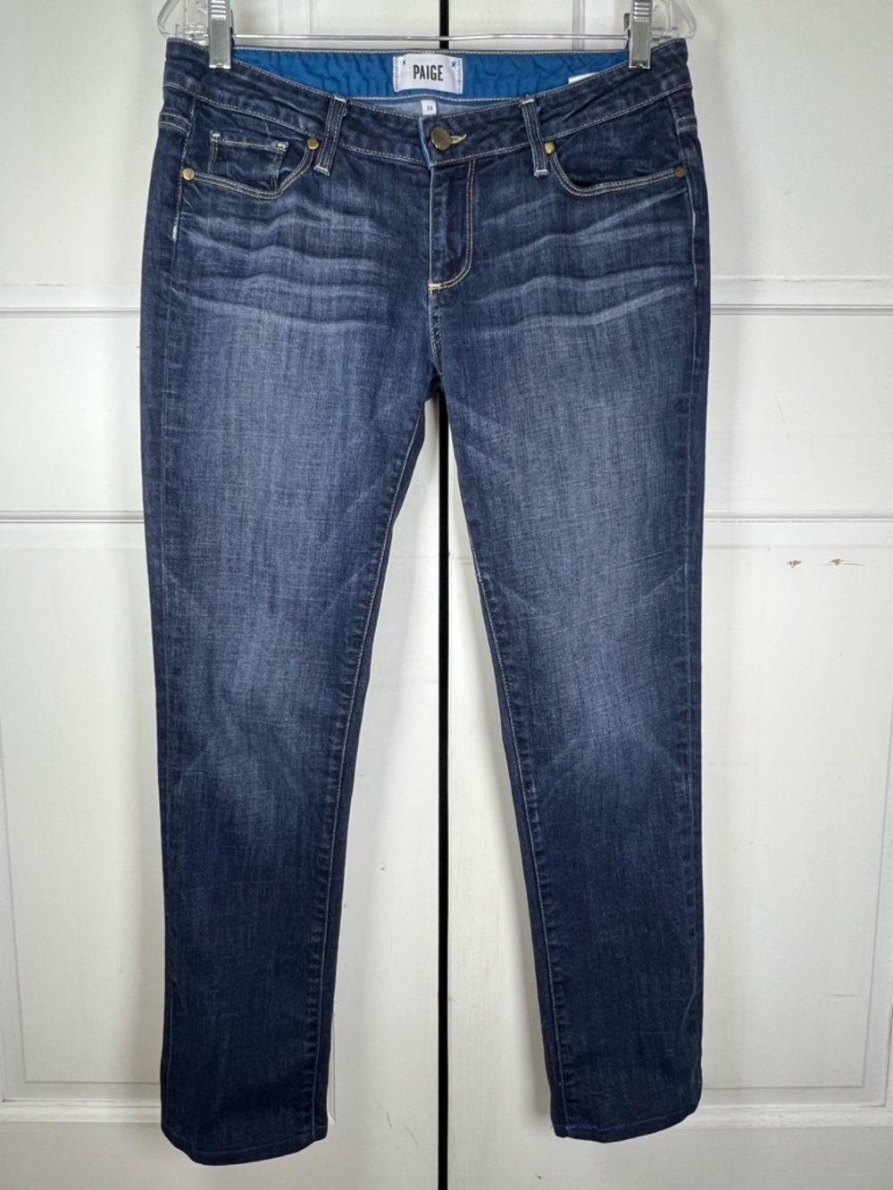Paige | Jimmy Jimmy Skinny Mid-Rise Boyfriend Jeans in Bondi Sz 28 - Picture 2 of 10